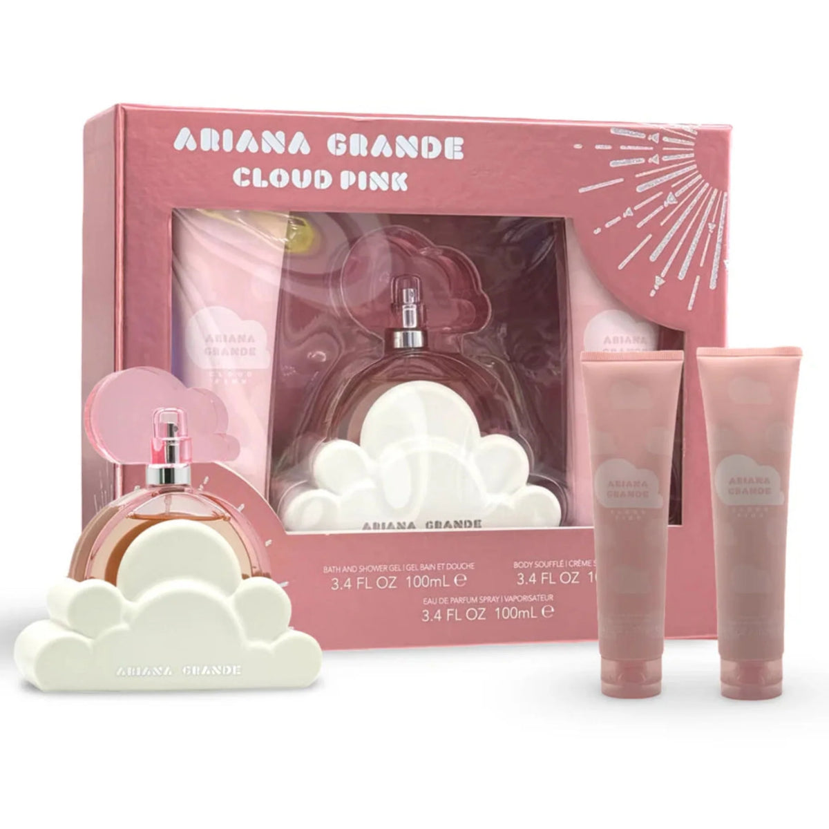 Ariana Grande Cloud Pink 3-Piece Set 3.4oz Women EDP Spray